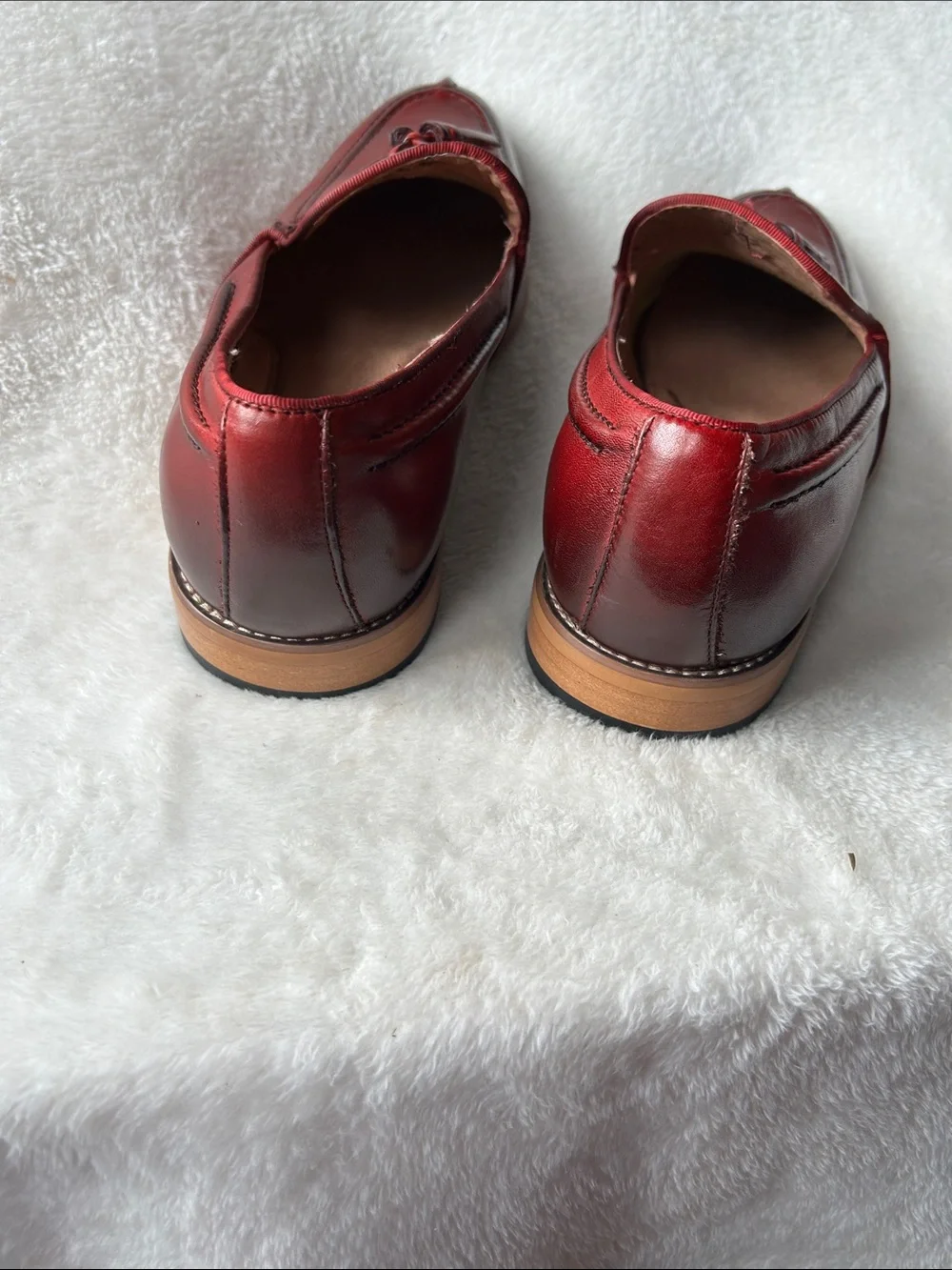 Stacy Adam’s Men's wLeather Tassel Loafers in Burgundy 10.5 W